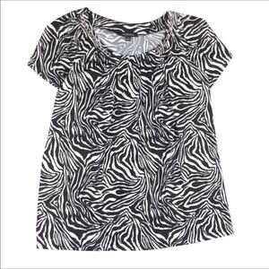 NEW Notations Zebra Top Chain Link Black White